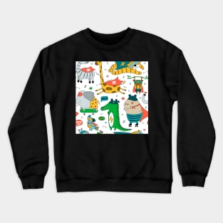 Superhero cute characters Crewneck Sweatshirt